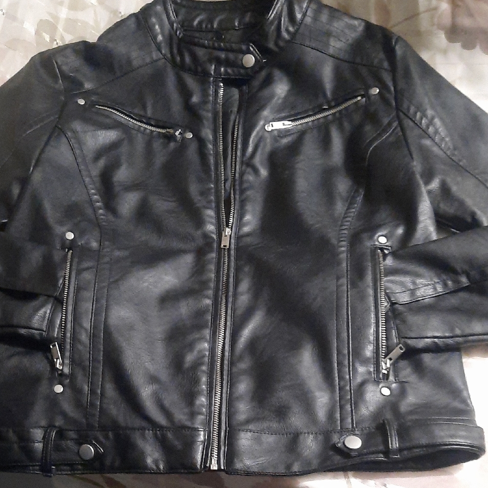 Black Faux Leather Jacket